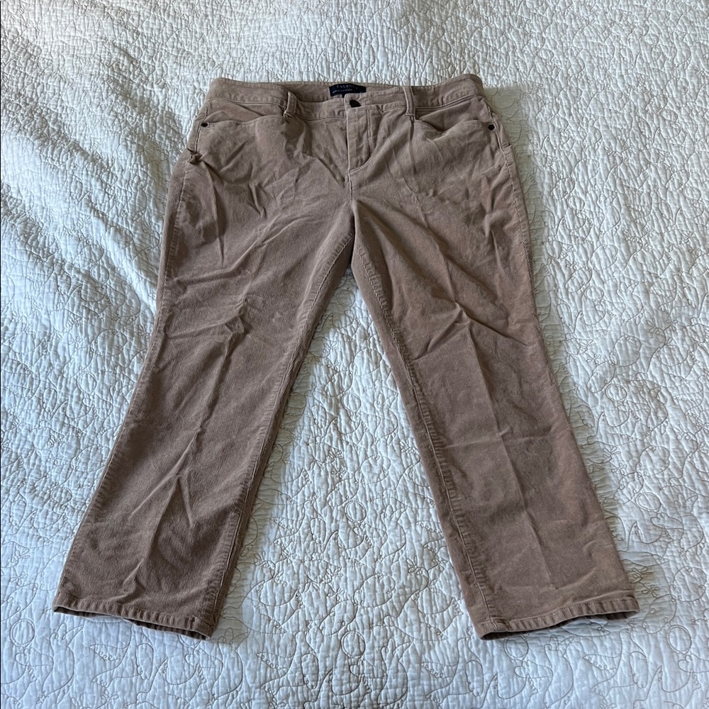 Talbots Women’s Light Brown Corduroy Pants 14p